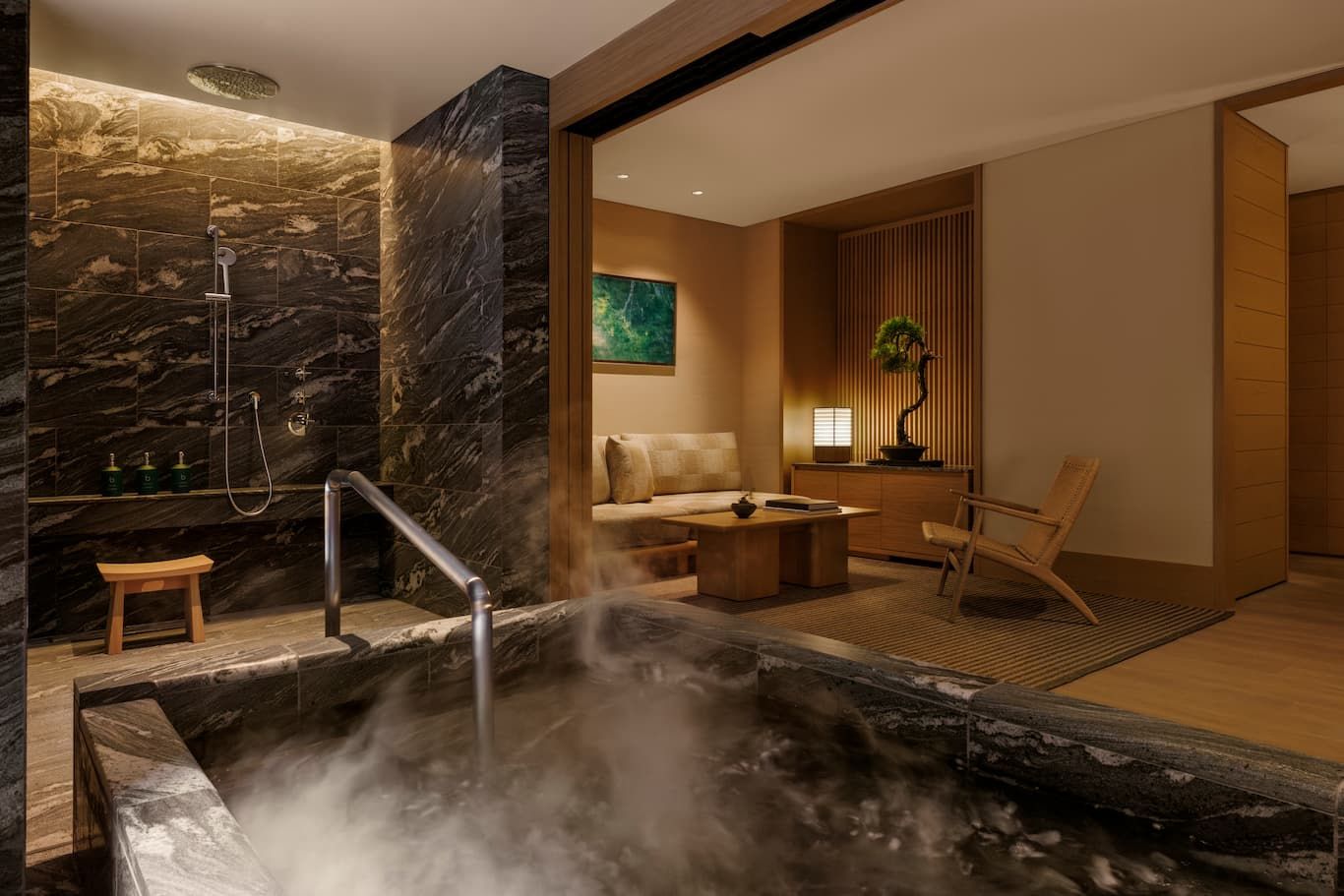 Onsen privativo do Auriga Spa no Capella Kyoto
