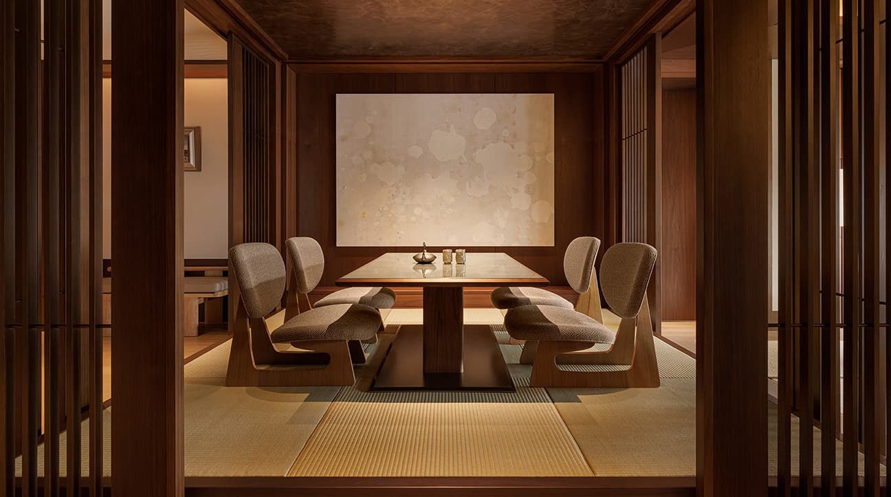 Sala de jantar com tatame da Capella Suite