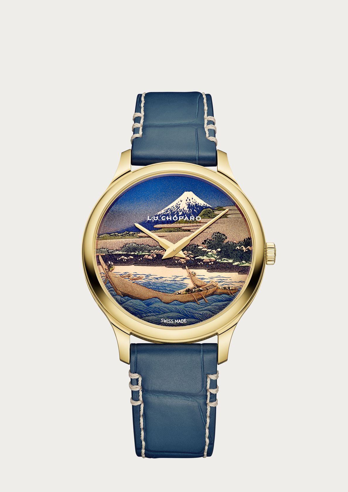 Relógio Chopard L.U.C XP Urushi Ukiyo-e com paisagem de Hokusai e Monte Fuji