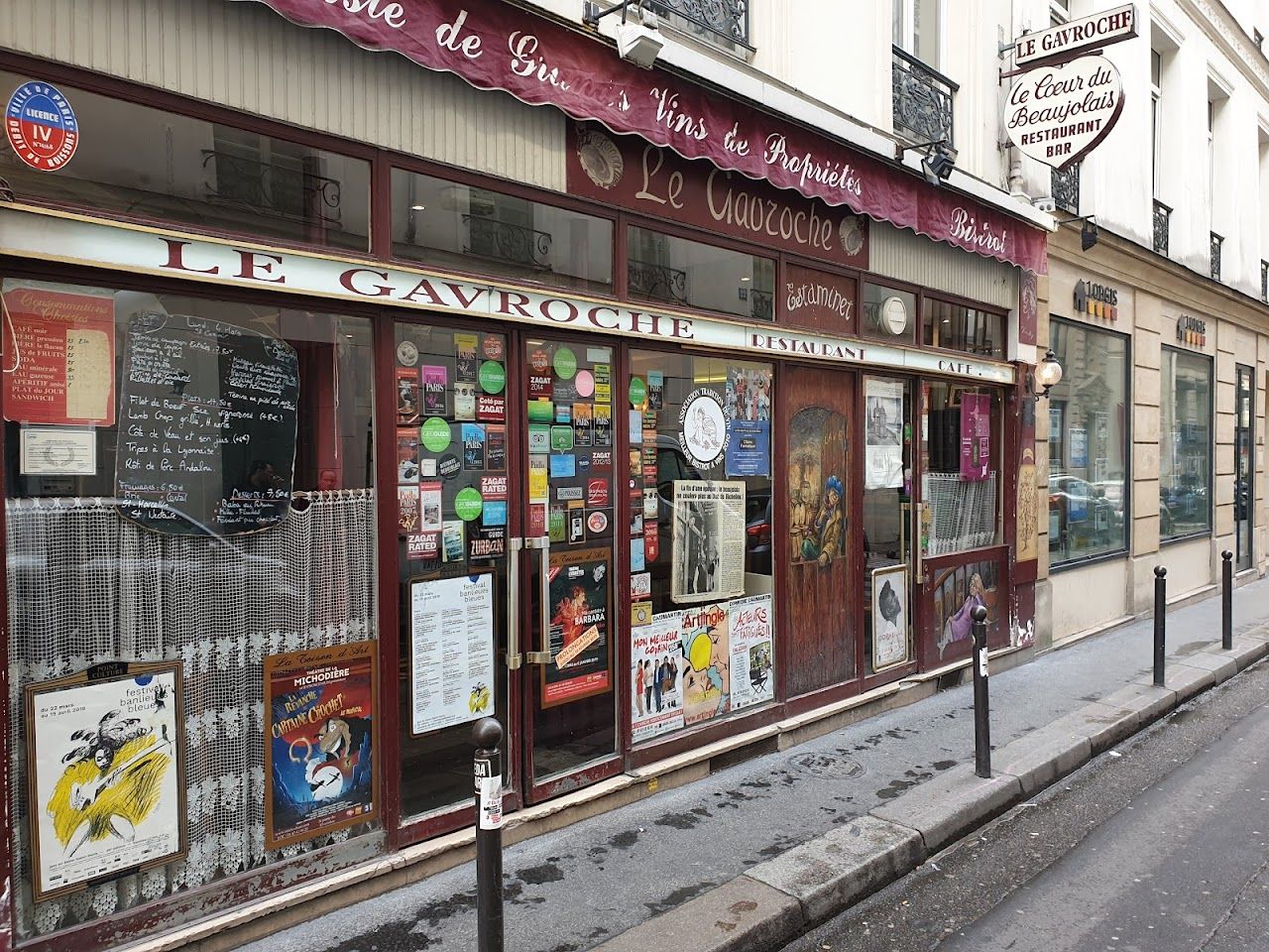 Fachada do Le Gavroche Bar à vins em Paris